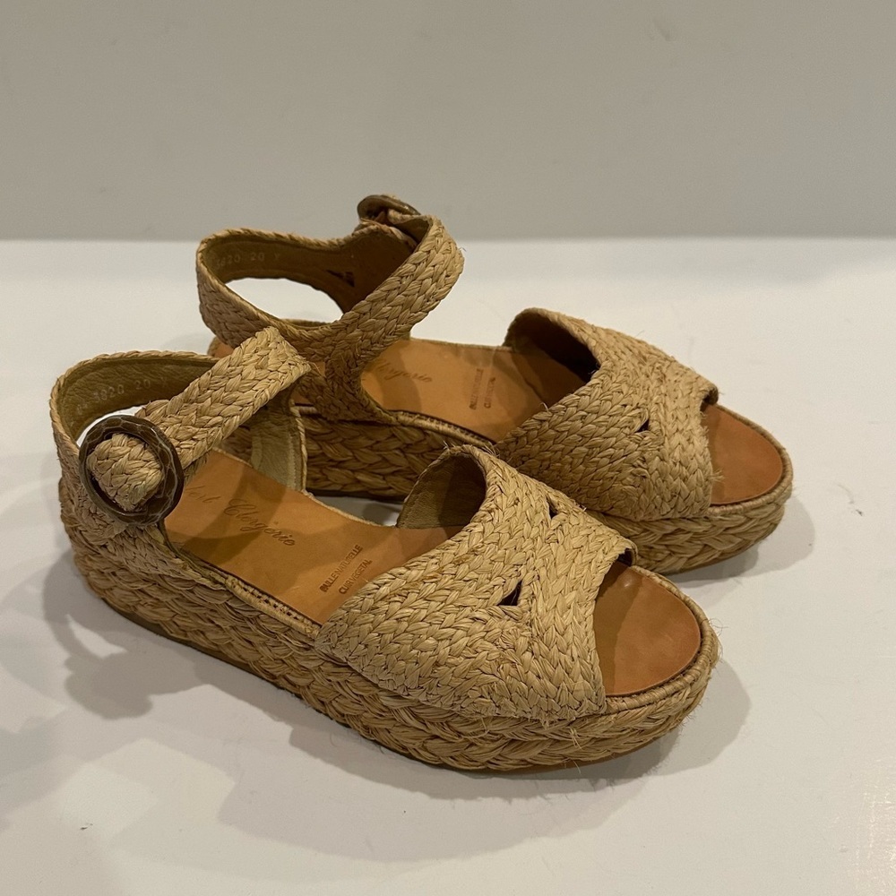 Clergerie Robert Women's Aude Rafia Platform Sandals View 2